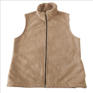 Black Diamond Sherpa Lined Embroidered Vest Size Medium